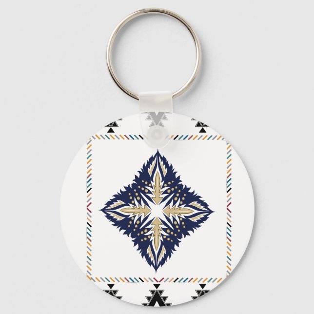 Geometric Pattern  Keychain (Front)