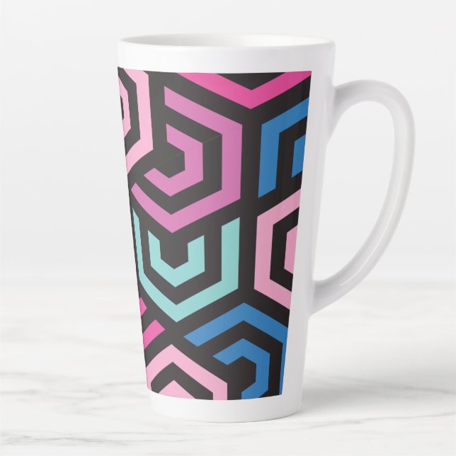 Geometric Pattern Latte Mug (Right)