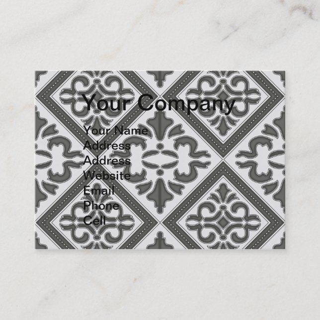 Geometric Pattern Lattice  Business Card (Front)