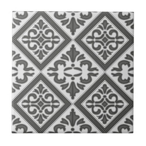 Geometric Pattern Lattice  Ceramic Tile