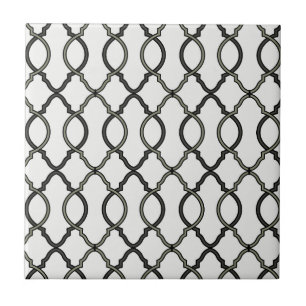 Geometric Pattern Lattice Ceramic Tile