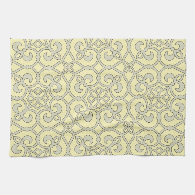 Geometric Pattern Lattice  Kitchen Towel (Horizontal)