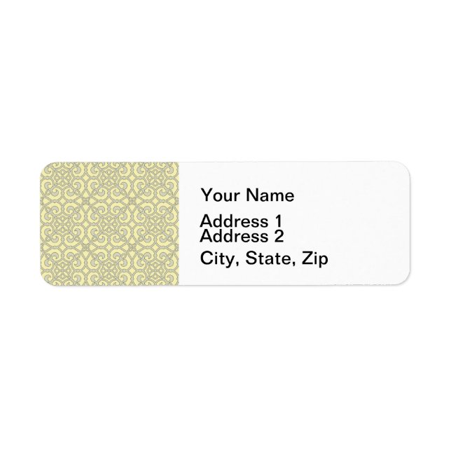 Geometric Pattern Lattice  Label (Front)