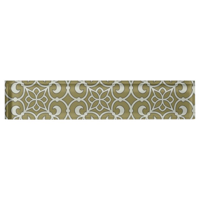Geometric Pattern Lattice  Name Plate (Front)