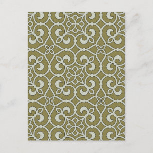 Geometric Pattern Lattice Postcard