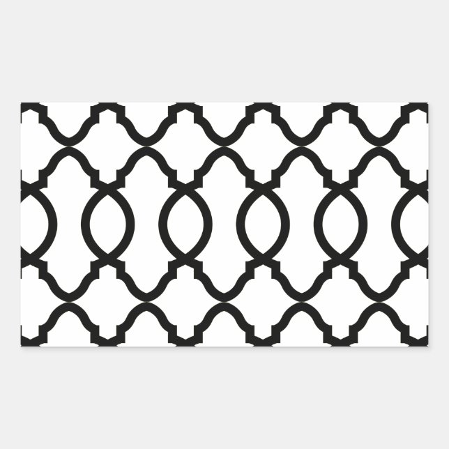 Geometric Pattern Lattice  Rectangular Sticker (Front)
