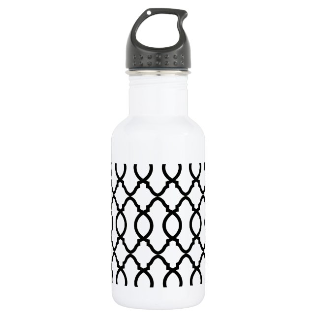 Geometric Pattern Lattice  Water Bottle (Front)