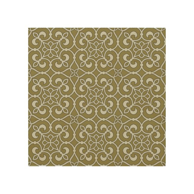 Geometric Pattern Lattice  Wood Wall Art (Front)