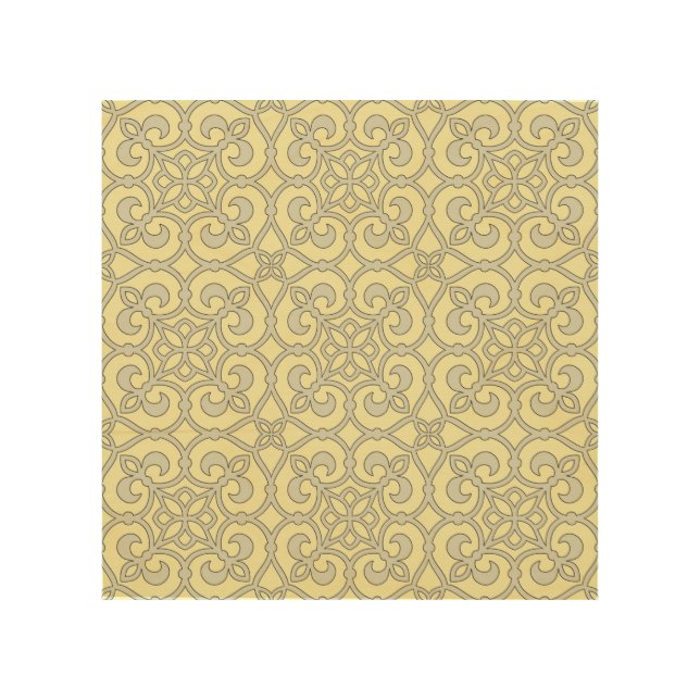 Geometric Pattern Lattice  Wood Wall Decor (Front)