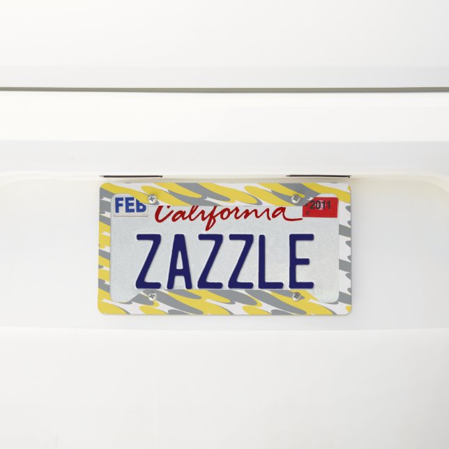 Geometric Pattern  License Plate Frame (On Car)