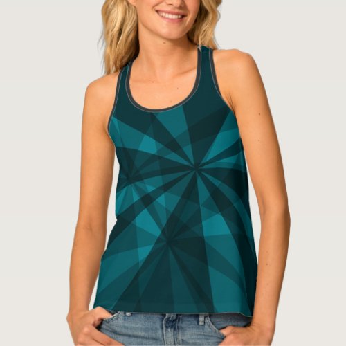 Geometric Pattern Light Beams any Color any Text Tank Top