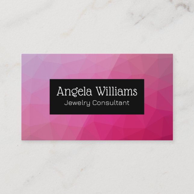Geometric Pattern | Metallic Shimmer Business Card (Front)