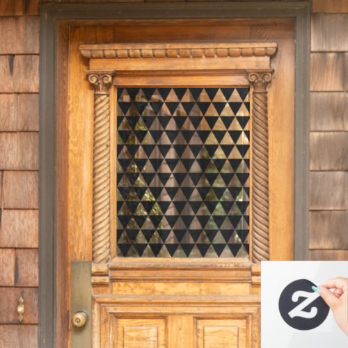 Geometric Pattern  Modern Stylish Black Window Cling