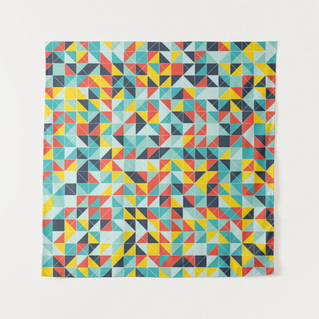 Geometric pattern. Mosaic colorful background of g Tapestry (Front)