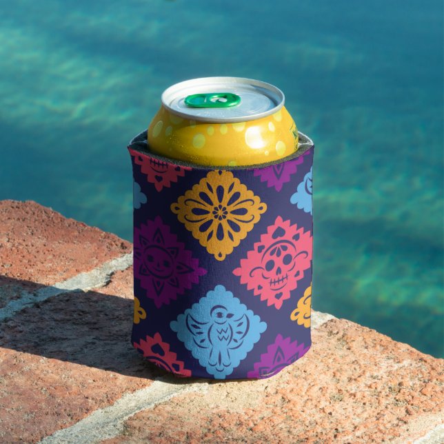 Geometric pattern multicolor Foam Can Cooler (In Situ Pool)