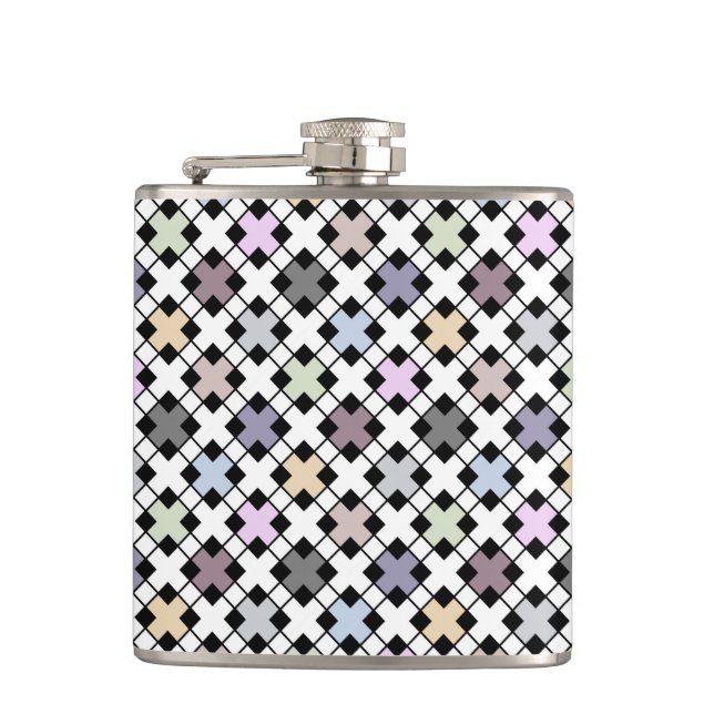  Geometric pattern multicolored Flask (Front)