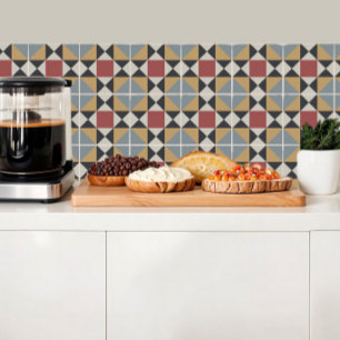 Geometric Pattern of Italian Villa Summer Tiles 