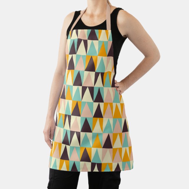Geometric pattern of multi-colored triangles  apron (Insitu)
