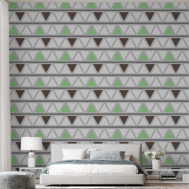 Geometric pattern of triangles wallpaper  (Bedroom)