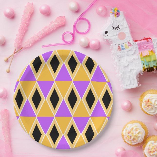 Geometric Pattern Paper Plates (Party)