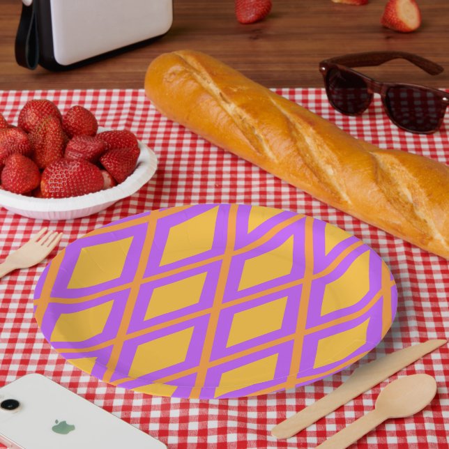 Geometric Pattern Paper Plates (Picnic)
