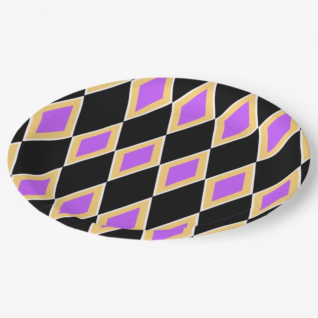 Geometric Pattern Paper Plates (Angled)