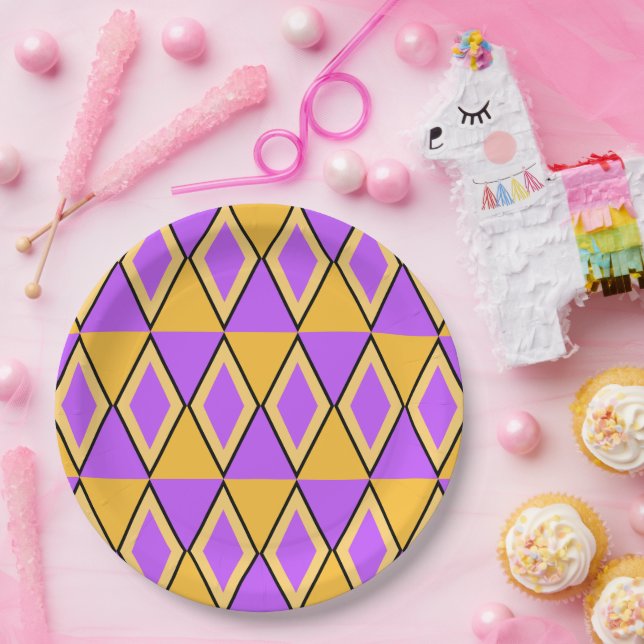 Geometric Pattern Paper Plates (Party)