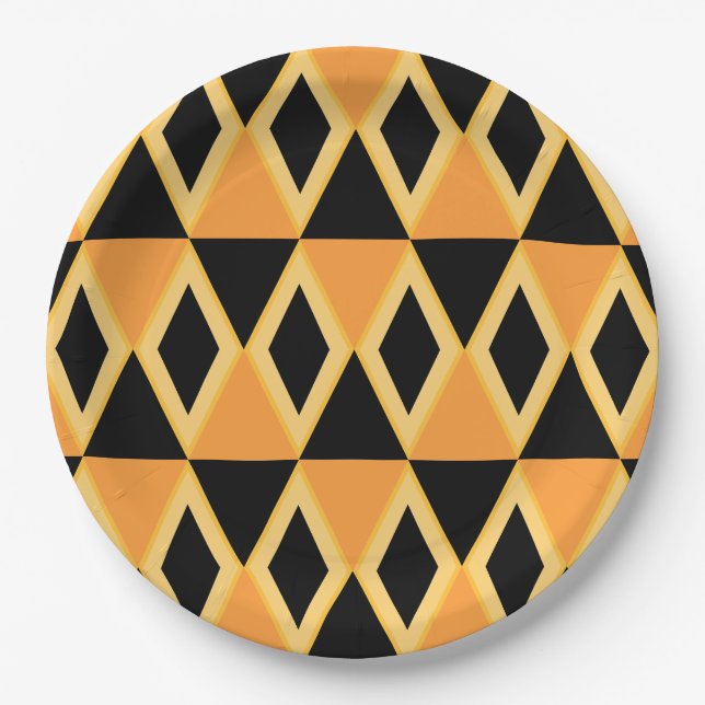 Geometric Pattern Paper Plates (Front)