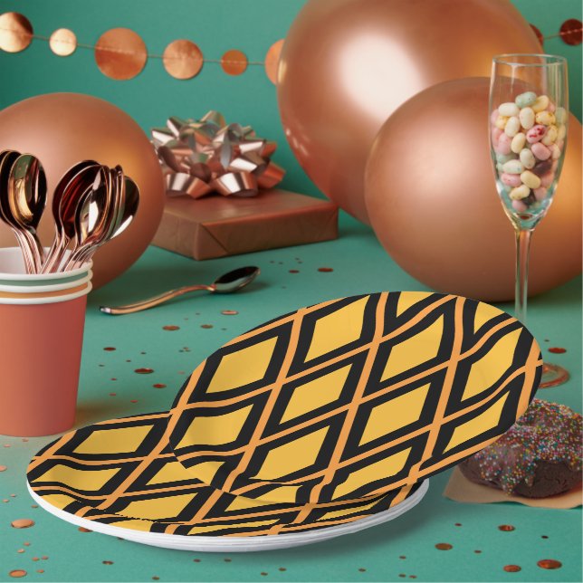 Geometric Pattern Paper Plates (Multi)
