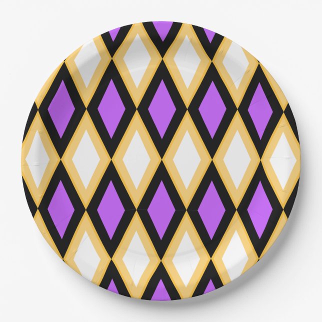 Geometric Pattern Paper Plates (Front)
