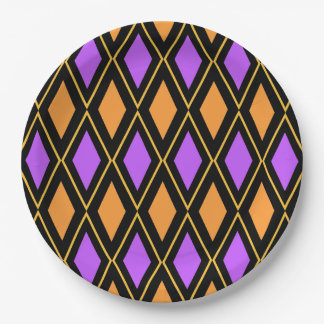 Geometric pattern paper plates