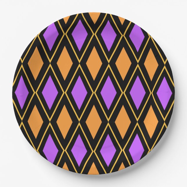 Geometric pattern paper plates (Front)