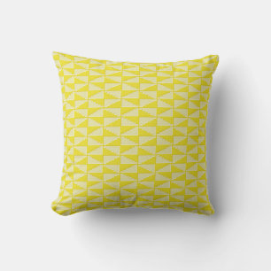 Geometric Pattern Pillow in Yellow