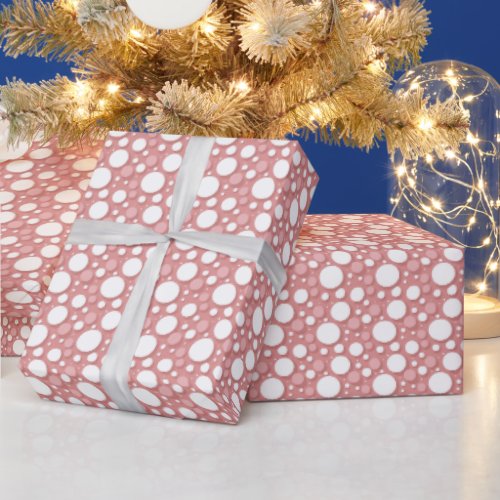 Geometric Pattern | Pink Fizz Bubbles Wrapping Paper