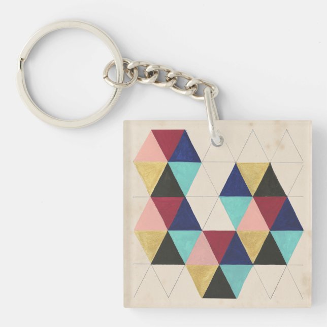 Geometric Pattern Play III Keychain (Front)