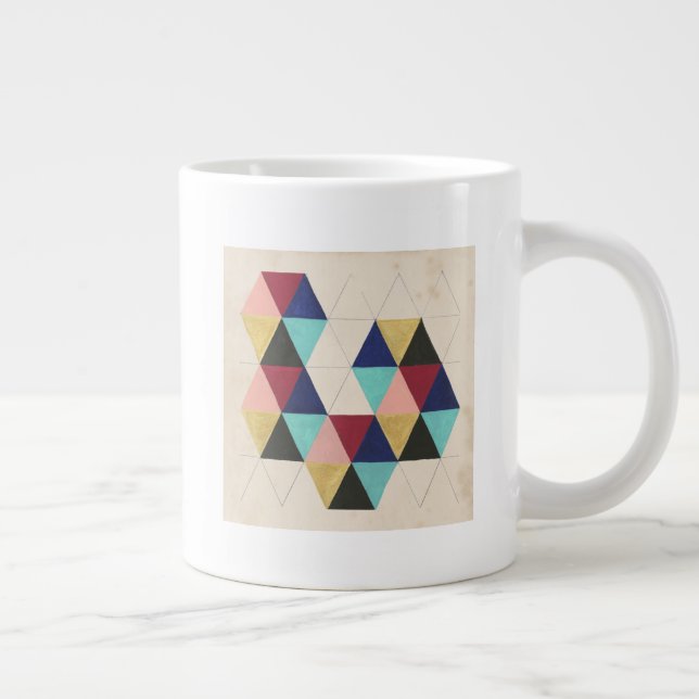 Geometric Pattern Play III Large Coffee Mug (Right)