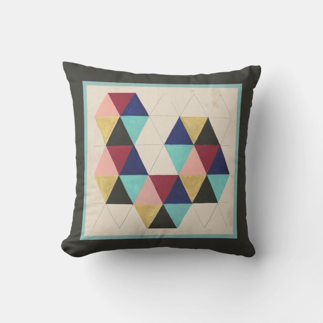 Geometric Pattern Play III Throw Pillow (Front)