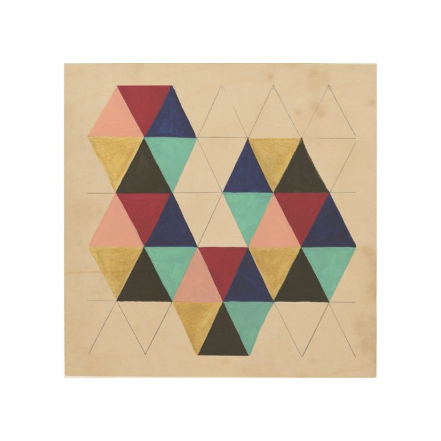 Geometric Pattern Play III Wood Wall Art (Front)