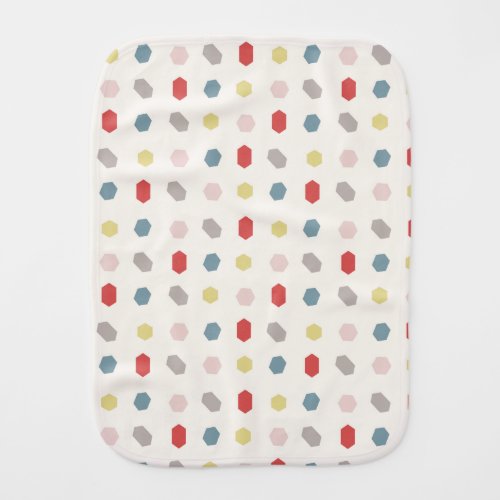 Geometric Pattern Print Tutti Frutti  Baby Burp Cloth