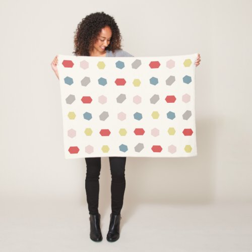 Geometric Pattern Print Tutti Frutti Poster Fleece Blanket