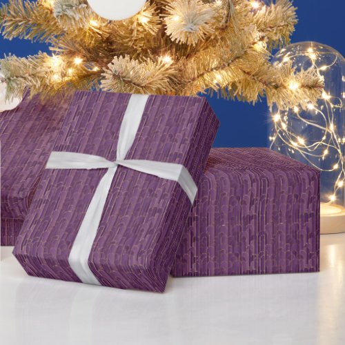 Geometric Pattern | Purple Deco Arches Wrapping Paper