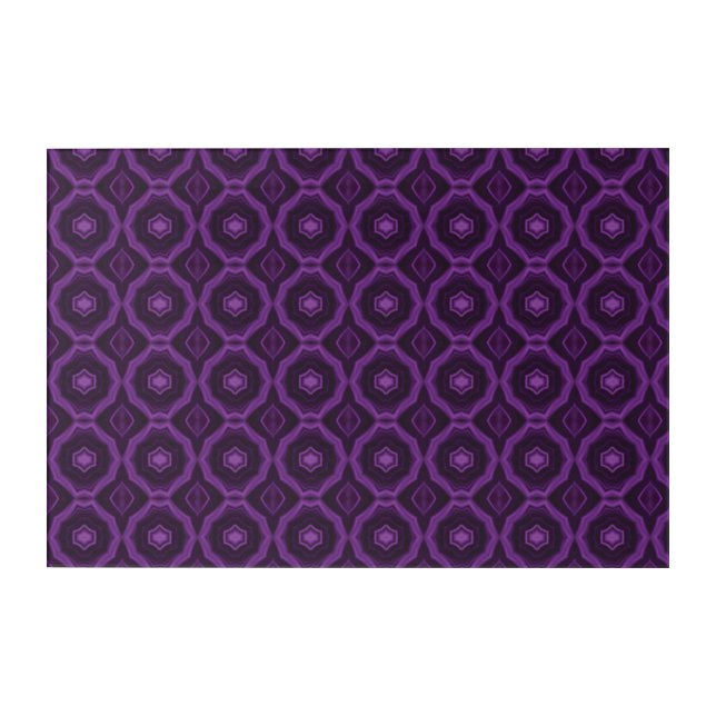 Geometric pattern purple plum wall art acrylic (Front)