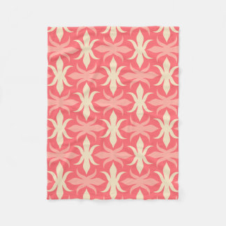 Geometric pattern retro colors 70s fleece blanket