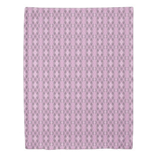 Geometric pattern retro pink diamonds duvet cover