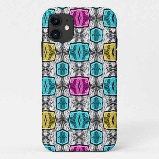 Geometric pattern retro sixties Case-Mate iPhone case (Back)
