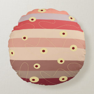 Geometric pattern round pillow