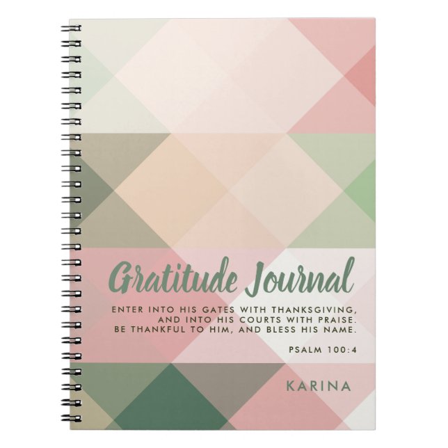 Geometric Pattern Scripture Gratitude Journal (Front)