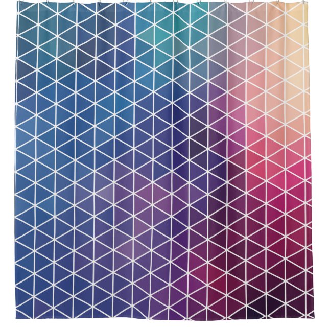 Geometric Pattern Shower Curtain (Front)