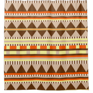 Geometric pattern shower curtain