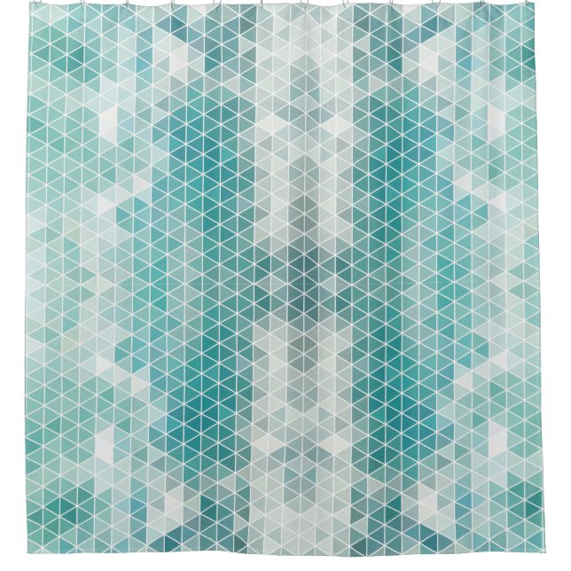Geometric Pattern Shower Curtain (Front)